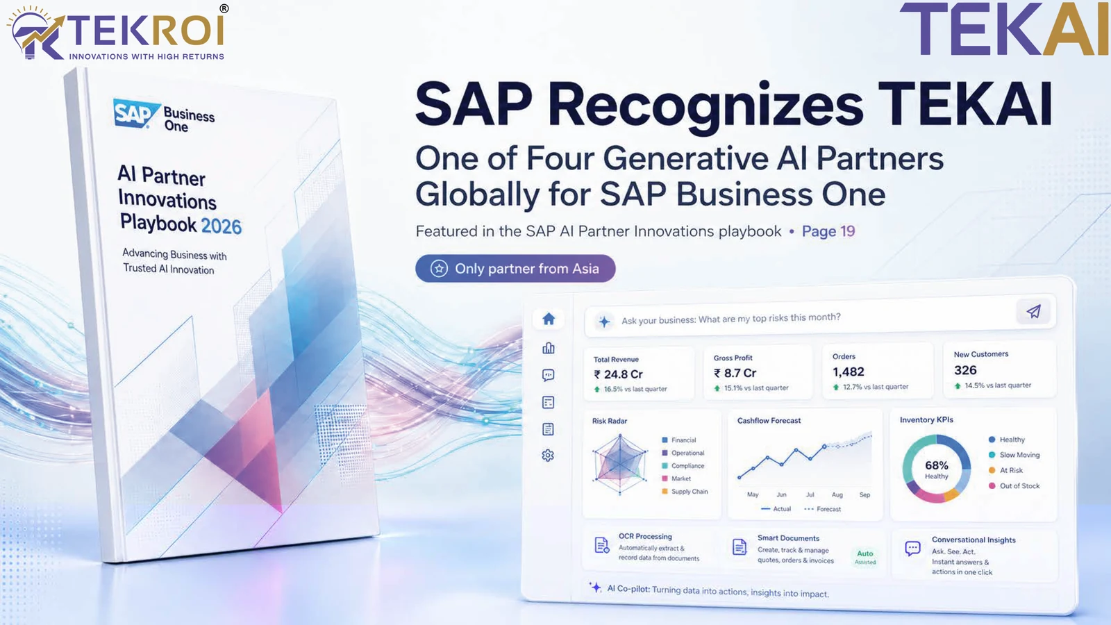 SAP recognizes TEKAI — one of four Generative AI partners globally for SAP Business One