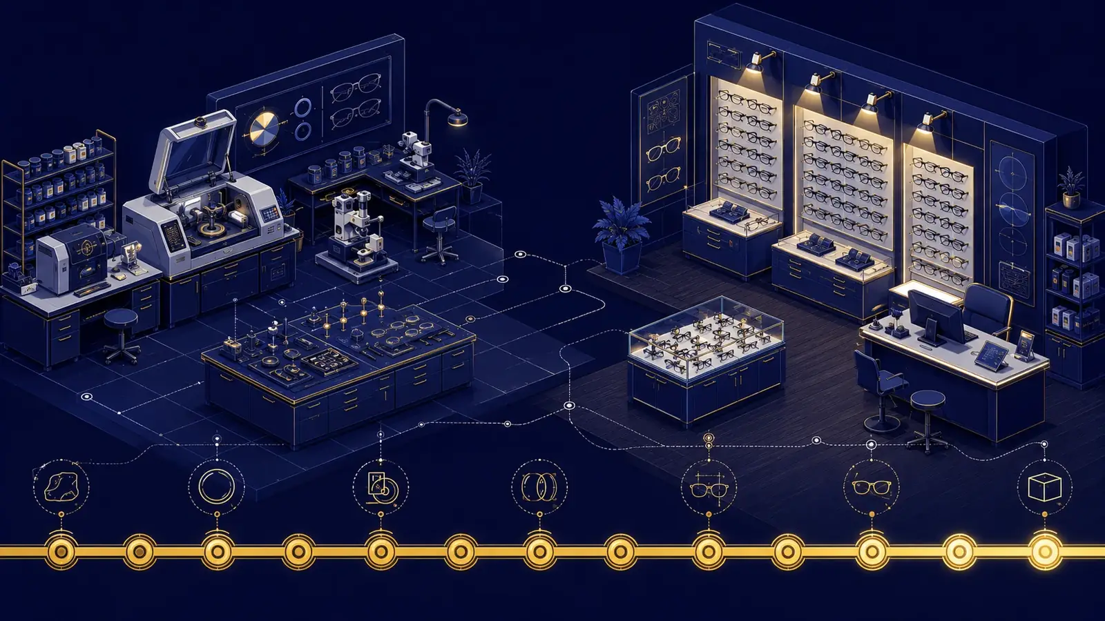 Optical retail · New Delhi — illustrative