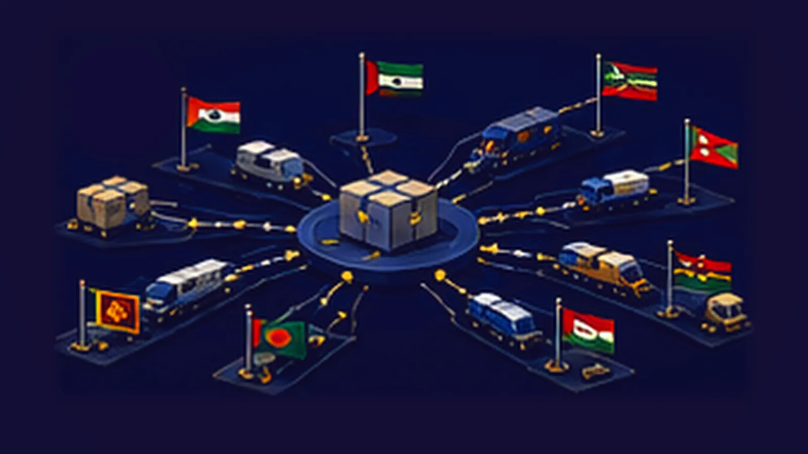 Pharmaceutical distribution · Hyderabad — illustrative
