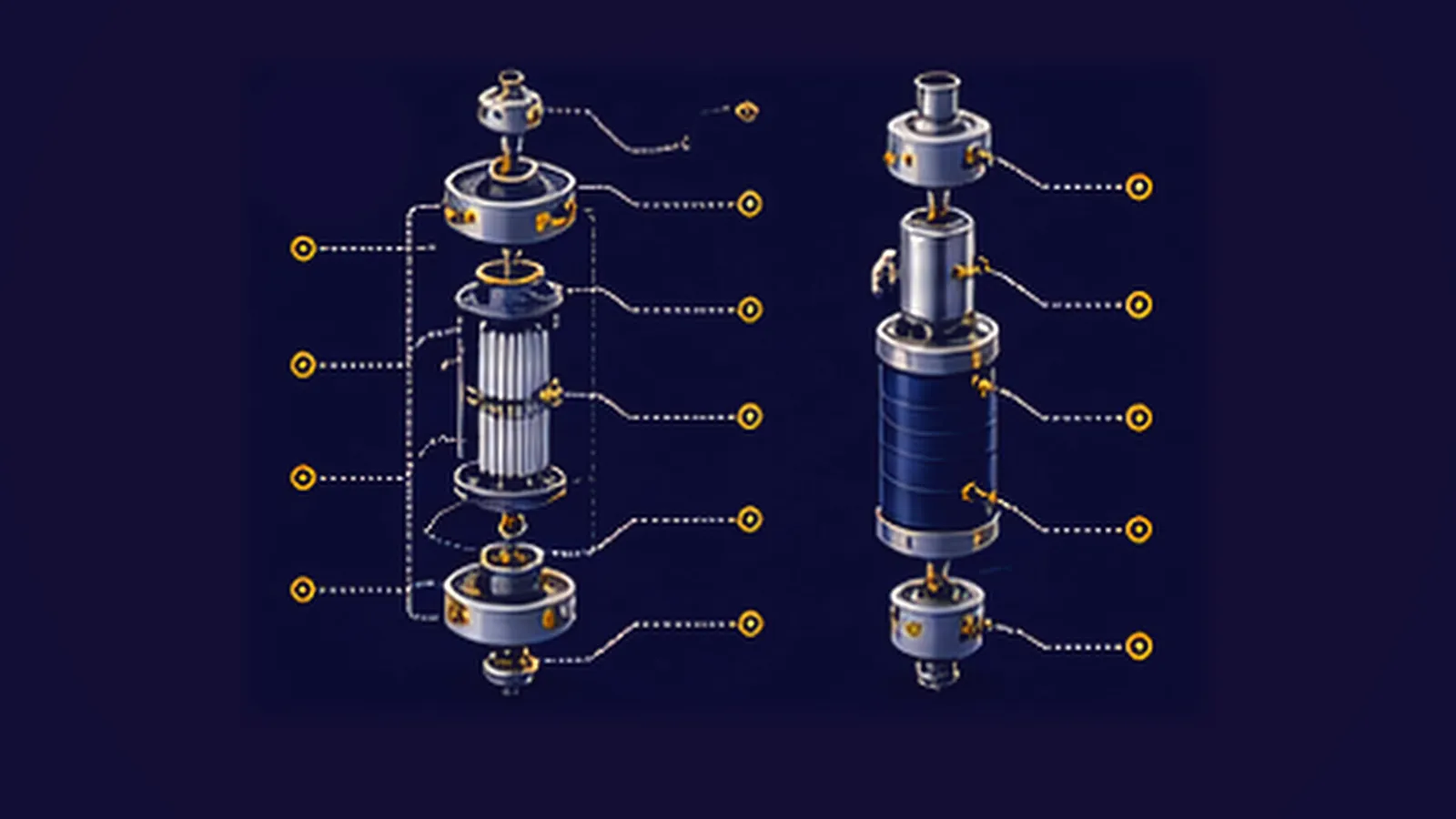 Industrial filtration & hydraulic accumulators · Hyderabad — illustrative