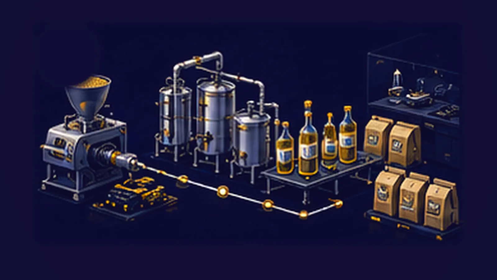 Edible & non-edible oils, food products and condiments · Hyderabad — illustrative
